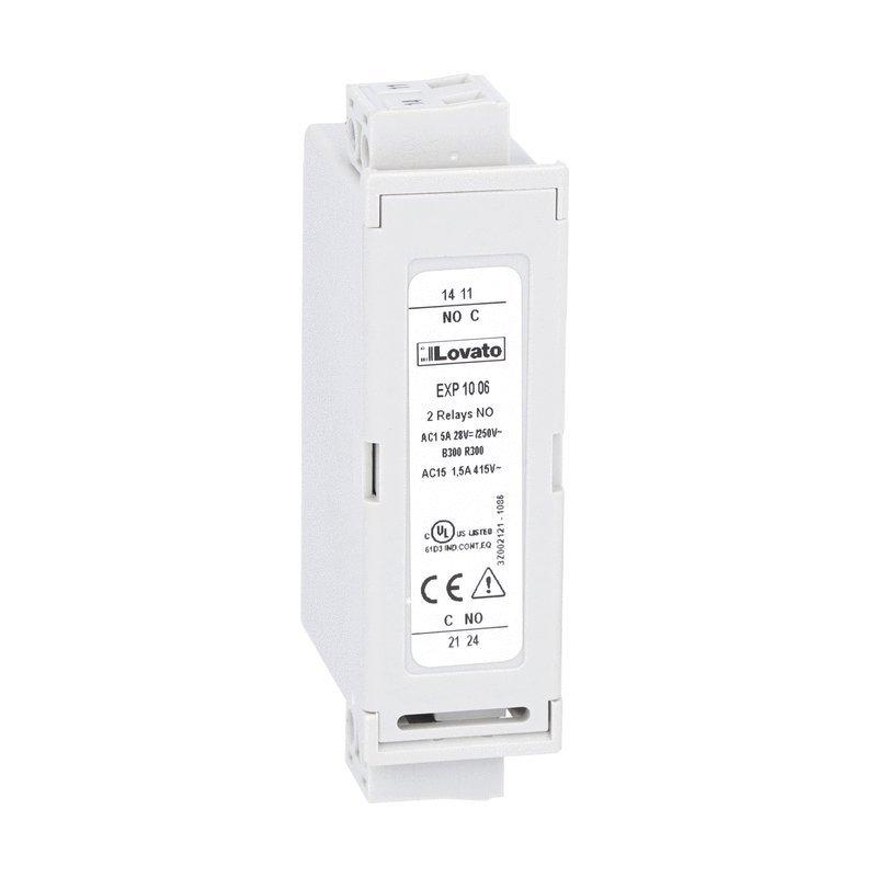 Lovato EXP1006 Expansion Module | 2 Relay Outputs for Compatible Controllers | وحدة توسعة لوفاتو EXP1006 | مخارج ريلاي إضافية للمنظمات المتوافقة
