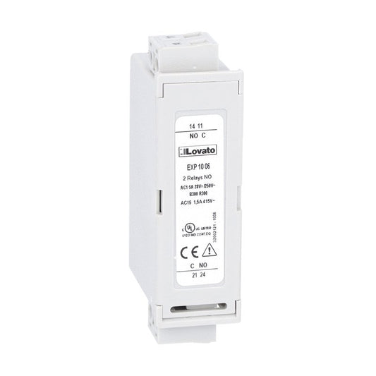 Lovato EXP1006 Expansion Module | 2 Relay Outputs for Compatible Controllers | وحدة توسعة لوفاتو EXP1006 | مخارج ريلاي إضافية للمنظمات المتوافقة