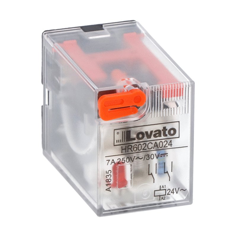 Lovato HR Plug-In Industrial Relays | 8, 11 & 14 Pin, AC/DC Coils | ريلاي وسيط لوفاتو HR | 8 و11 و14 رجل، ملفات مترددة ومستمرّة