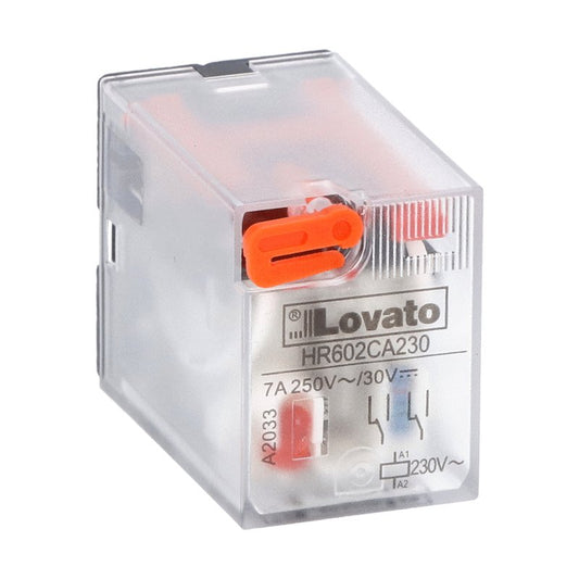 Lovato HR Plug-In Industrial Relays | 8, 11 & 14 Pin, AC/DC Coils | ريلاي وسيط لوفاتو HR | 8 و11 و14 رجل، ملفات مترددة ومستمرّة
