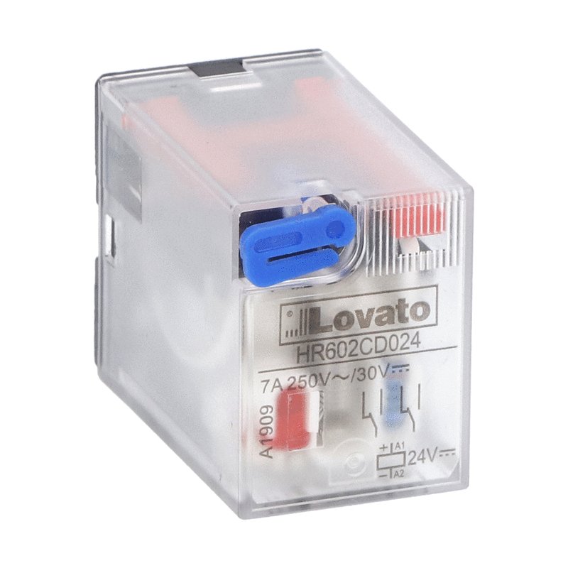 Lovato HR Plug-In Industrial Relays | 8, 11 & 14 Pin, AC/DC Coils | ريلاي وسيط لوفاتو HR | 8 و11 و14 رجل، ملفات مترددة ومستمرّة