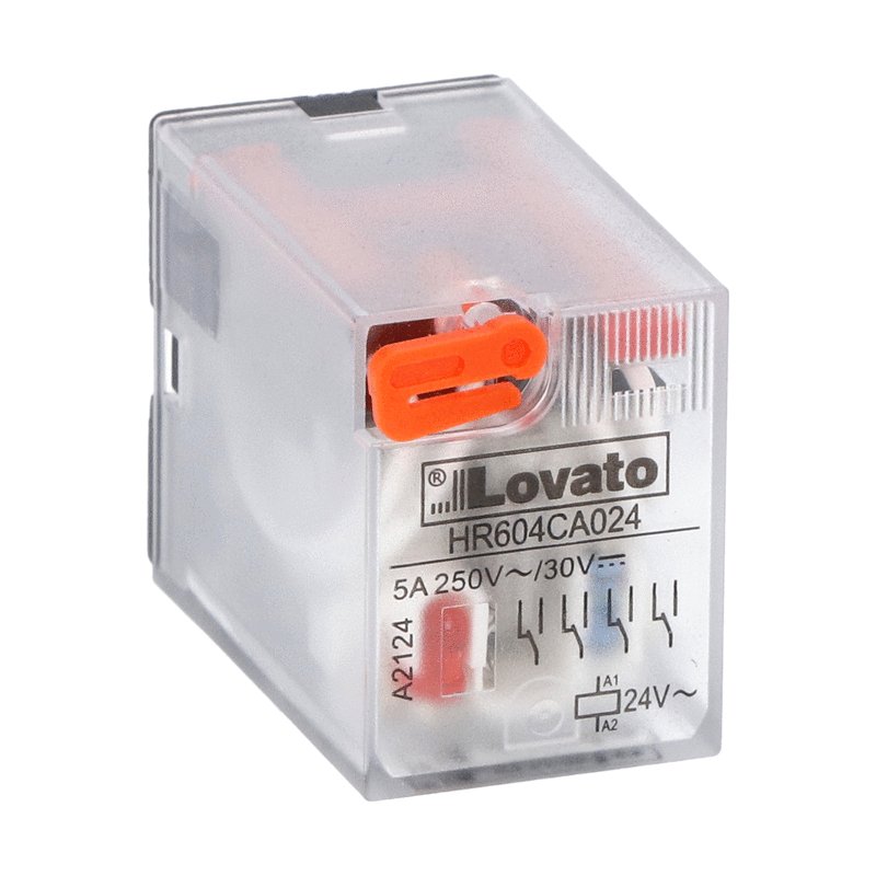 Lovato HR Plug-In Industrial Relays | 8, 11 & 14 Pin, AC/DC Coils | ريلاي وسيط لوفاتو HR | 8 و11 و14 رجل، ملفات مترددة ومستمرّة