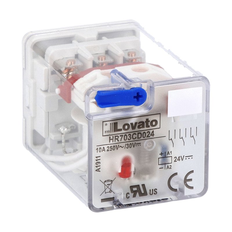 Lovato HR Plug-In Industrial Relays | 8, 11 & 14 Pin, AC/DC Coils | ريلاي وسيط لوفاتو HR | 8 و11 و14 رجل، ملفات مترددة ومستمرّة
