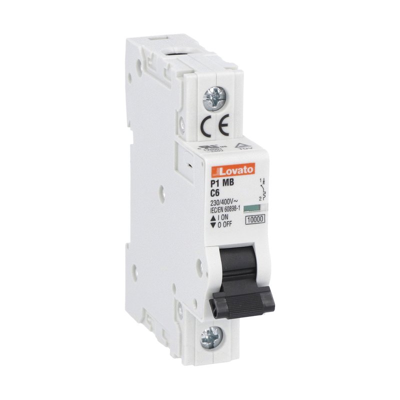 Lovato P1MB & P2MB MCB Circuit Breakers | C Curve, 10kA, 1P-4P, 1-125A | قاطع كهرباء لوفاتو P1MB وP2MB | MCB منحنى C، 10 كيلو أمبير، 1-4 أقطاب