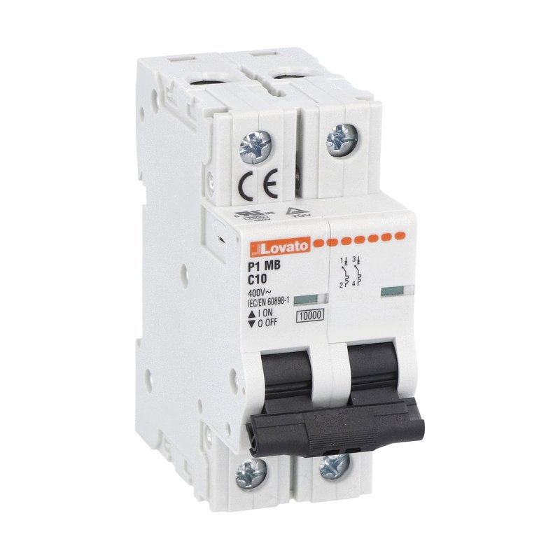 Lovato P1MB & P2MB MCB Circuit Breakers | C Curve, 10kA, 1P-4P, 1-125A | قاطع كهرباء لوفاتو P1MB وP2MB | MCB منحنى C، 10 كيلو أمبير، 1-4 أقطاب