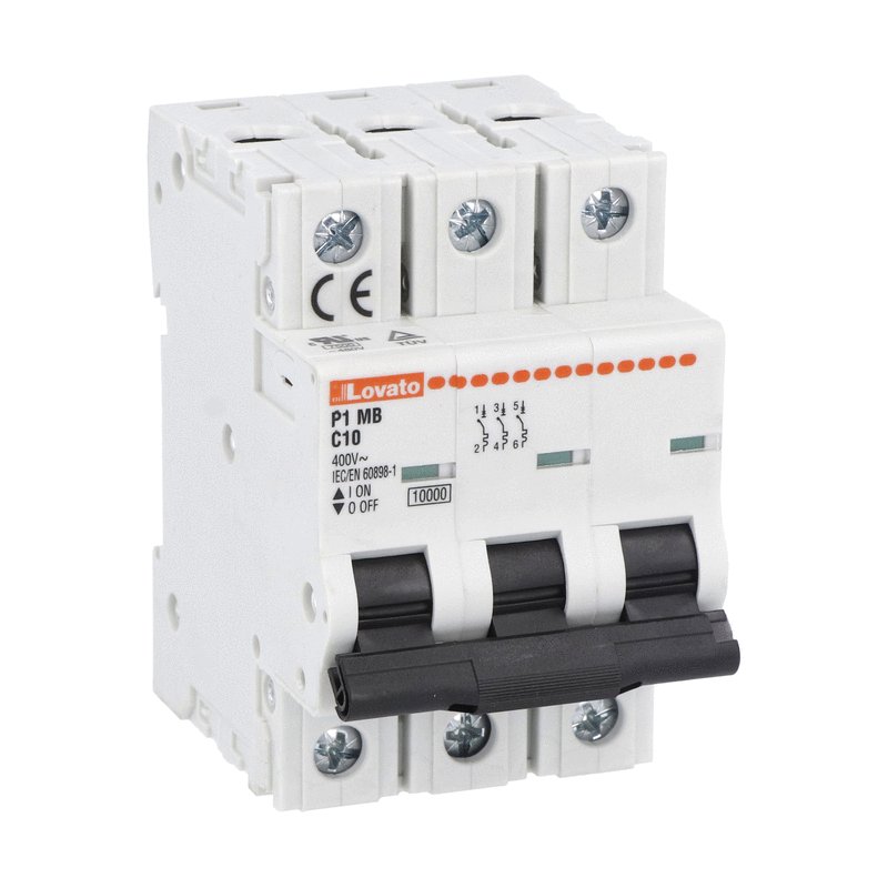 Lovato P1MB & P2MB MCB Circuit Breakers | C Curve, 10kA, 1P-4P, 1-125A | قاطع كهرباء لوفاتو P1MB وP2MB | MCB منحنى C، 10 كيلو أمبير، 1-4 أقطاب