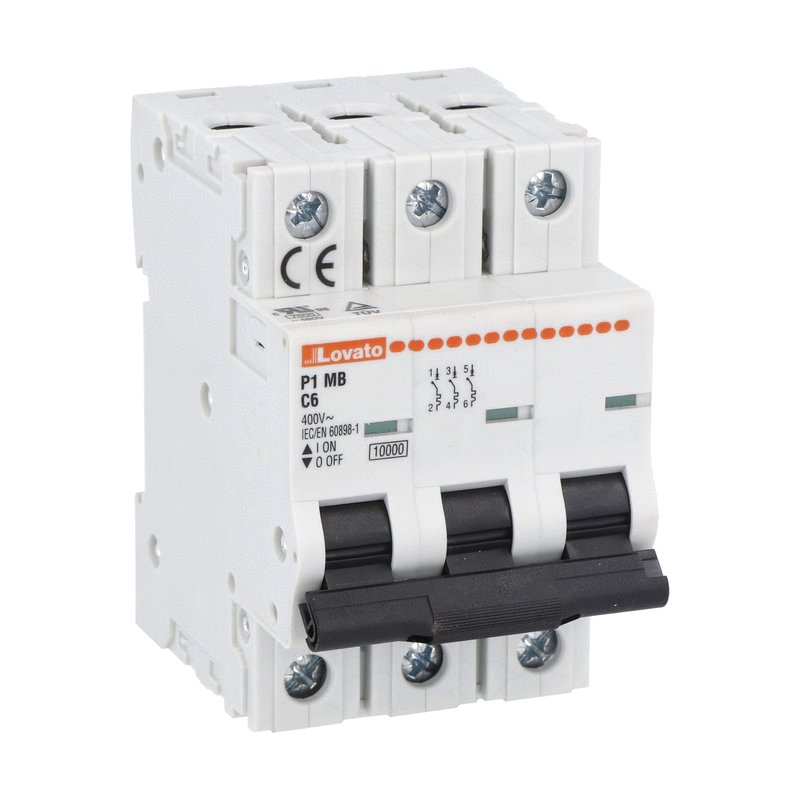 Lovato P1MB & P2MB MCB Circuit Breakers | C Curve, 10kA, 1P-4P, 1-125A | قاطع كهرباء لوفاتو P1MB وP2MB | MCB منحنى C، 10 كيلو أمبير، 1-4 أقطاب