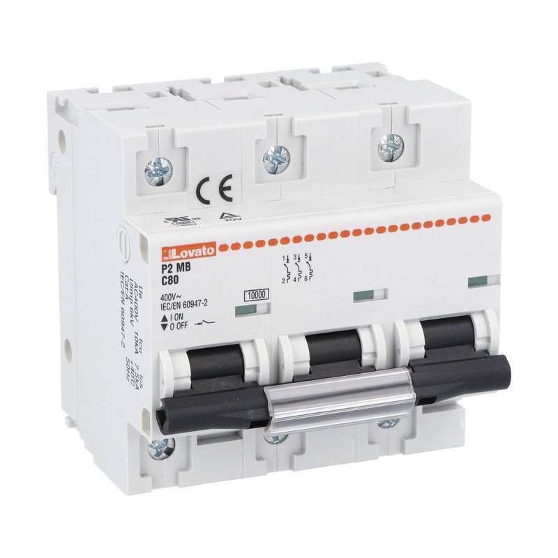 Lovato P1MB & P2MB MCB Circuit Breakers | C Curve, 10kA, 1P-4P, 1-125A | قاطع كهرباء لوفاتو P1MB وP2MB | MCB منحنى C، 10 كيلو أمبير، 1-4 أقطاب