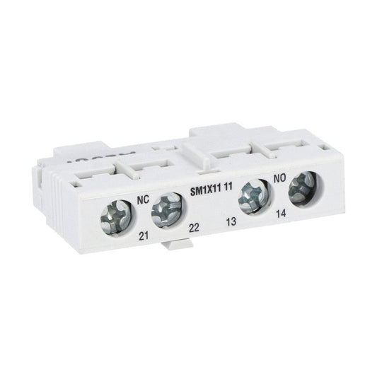 Lovato SM Auxiliary Contacts | 1NO+1NC, Front & Side MPCB Accessories | نقاط مساعدة لوفاتو SM لقاطع حماية المحرك | 1NO+1NC أمامي وجانبي