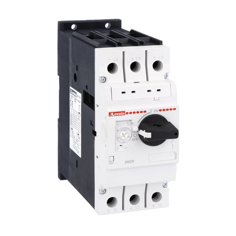 Lovato SM Motor Protection Circuit Breakers | Adjustable MPCB 0.63-100A | قاطع حماية موتور لوفاتو SM | مفتاح حراري مغناطيسي قابل للضبط 0.63-100 أمبير