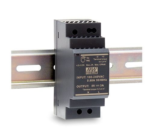 MEAN WELL HDR-30 official manufacturer product photo; output and option label may differ | مين ويل