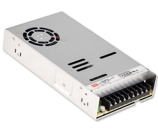 MEAN WELL LRS-600 official manufacturer product photo; output and option label may differ | مين ويل