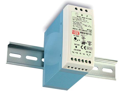 MEAN WELL MDR-60 official manufacturer product photo; output and option label may differ | مين ويل