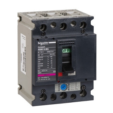 Schneider Electric 28102 Molded Case Circuit Breakers MCCB | Compact NS80H MA