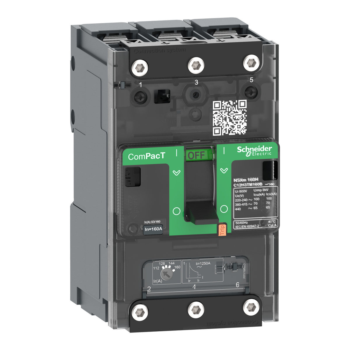 Schneider Electric C12E3TM160B Molded Case Circuit Breakers MCCB | NSXm