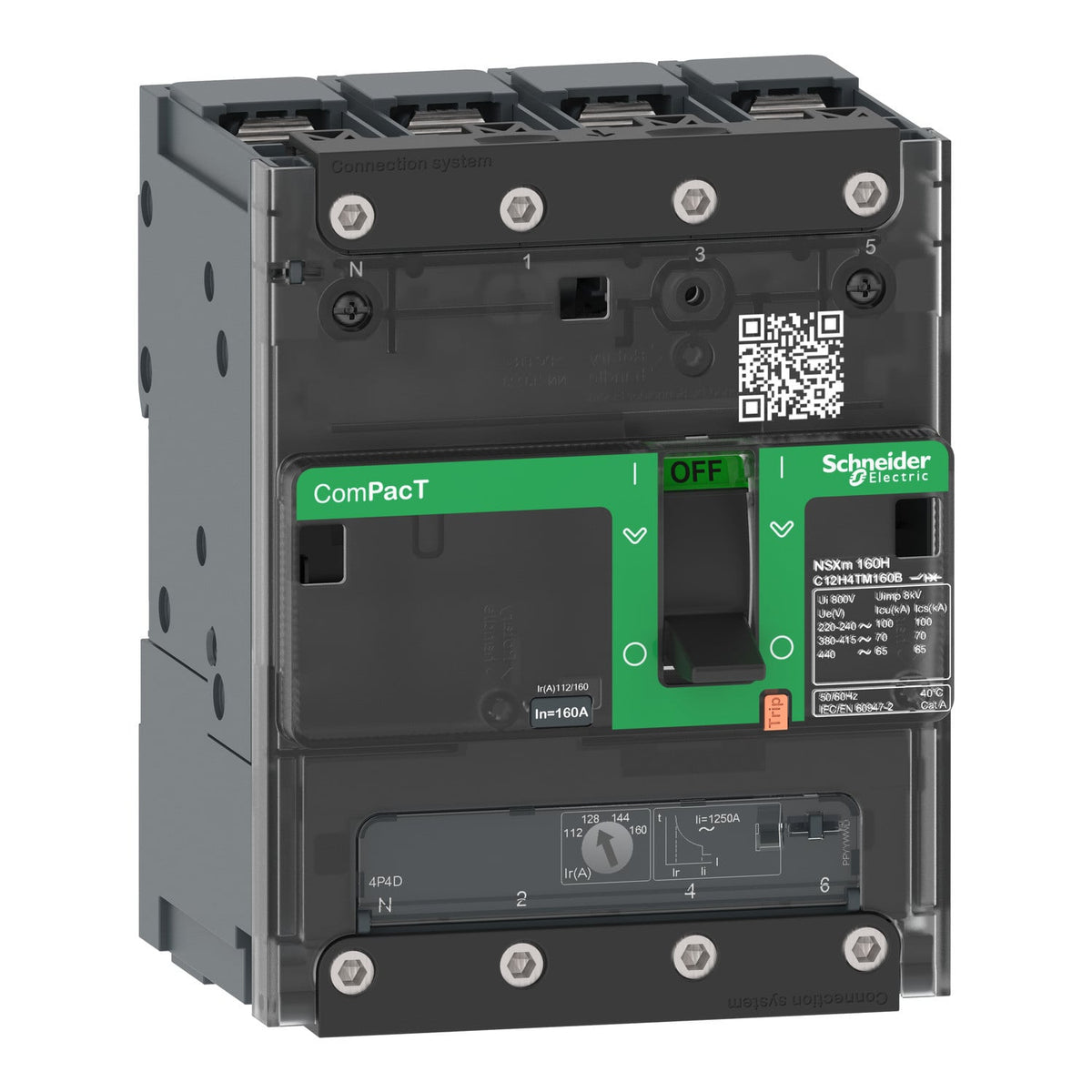 Schneider Electric C12E6TM160B Molded Case Circuit Breakers MCCB | NSXm