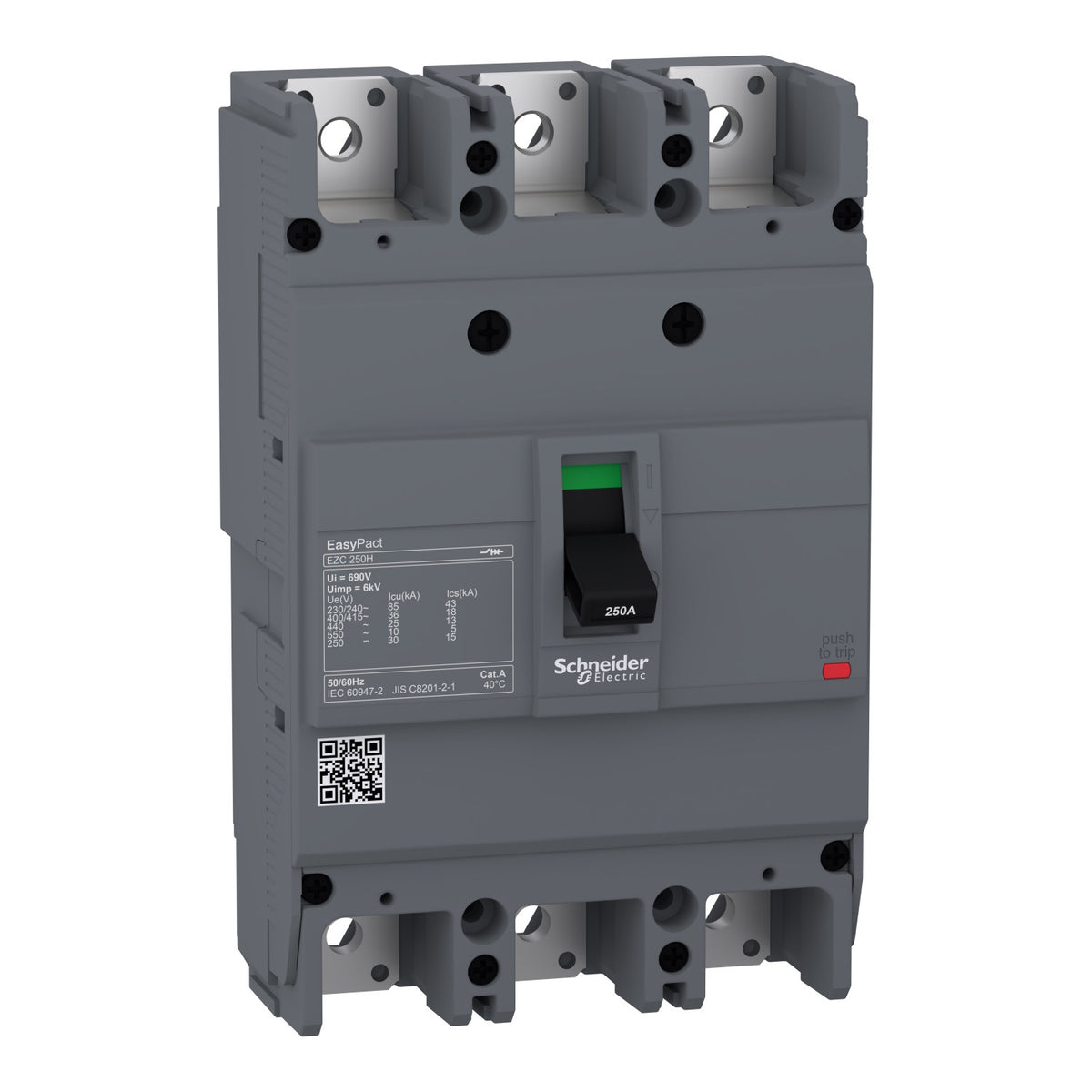 Schneider Electric EZC250H3125 Molded Case Circuit Breakers MCCB | Easypact EZC250H