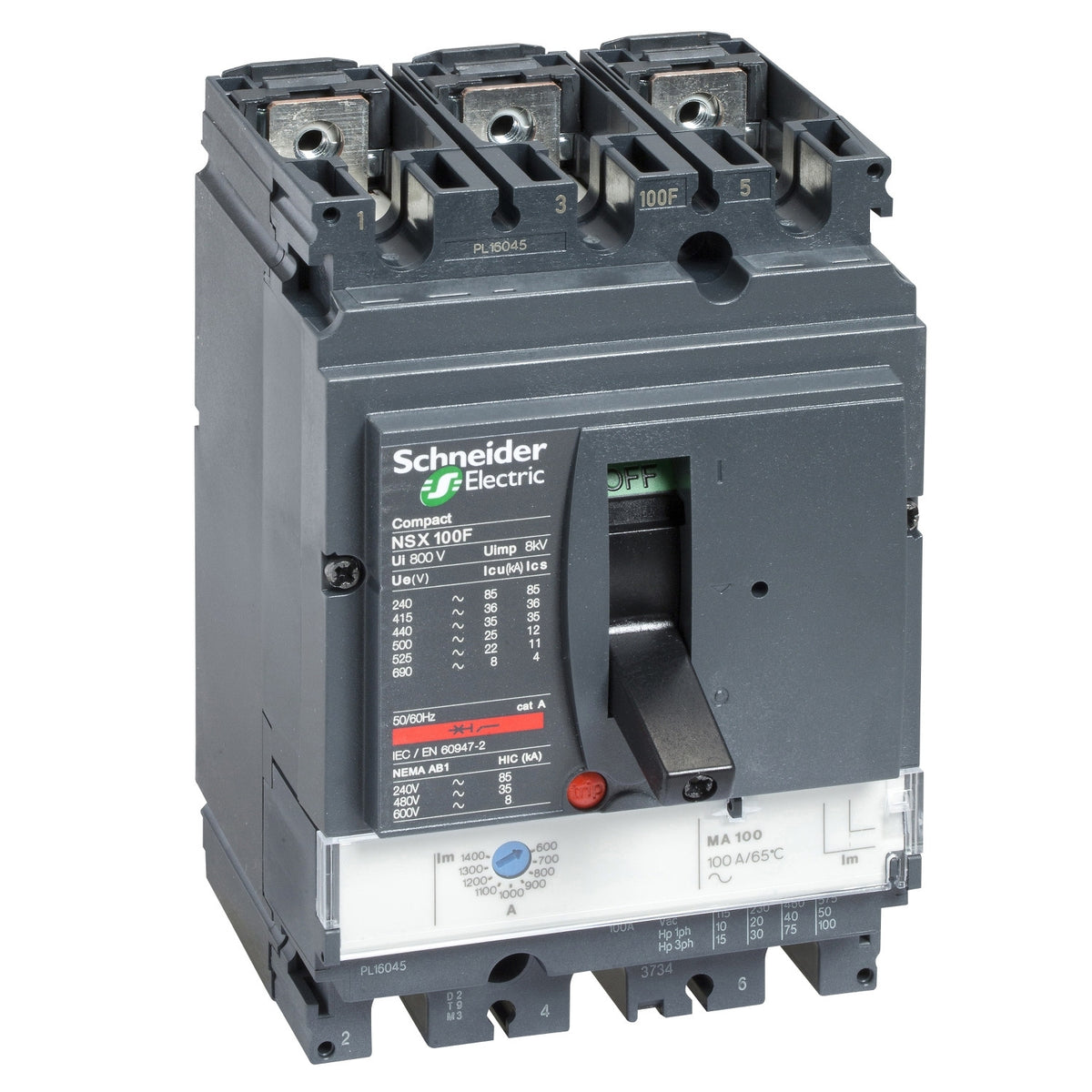 Schneider Electric LV429764 Molded Case Circuit Breakers MCCB | ComPacT NSX100H