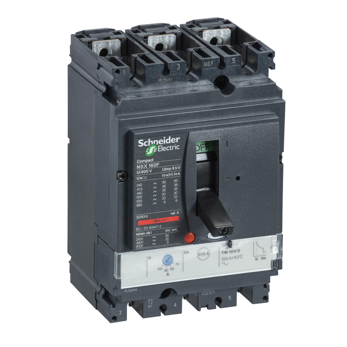 Schneider Electric LV430671 Molded Case Circuit Breakers MCCB | ComPacT NSX160H