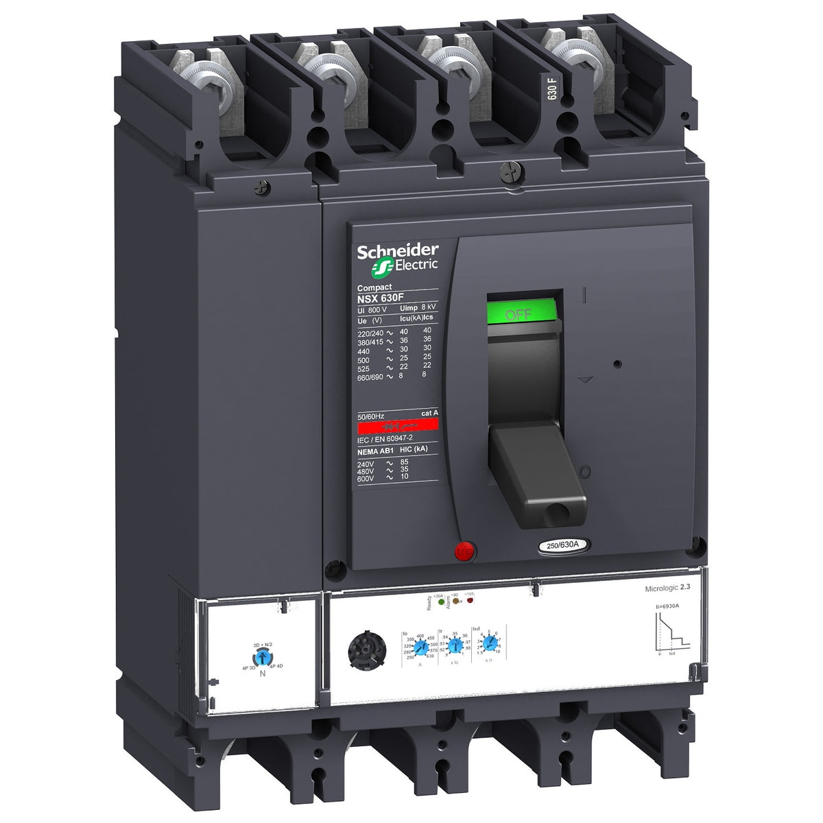 Schneider Electric LV432894 Molded Case Circuit Breakers MCCB | ComPacT NSX630N