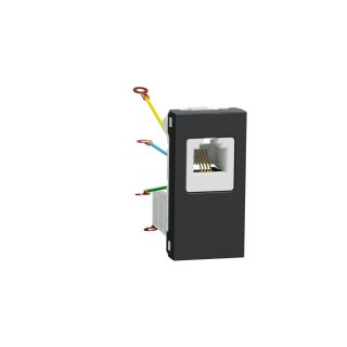 Schneider Electric New Unica NU349154 Telephone Socket, RJ12, 1 Module, Anthracite