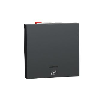 Schneider Electric New Unica NU320654CN Push Button with NO Contact, 10A, 2 Modules, Anthracite