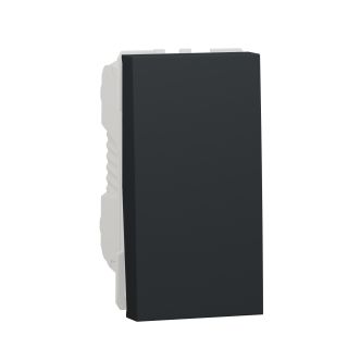 Schneider Electric New Unica NU316354 Two-Way Rocker Switch, 16AX, 1 Module, IP4X, Anthracite