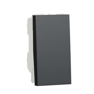 Schneider Electric New Unica NU316154 One-Way Rocker Switch, 16AX, 1 Module, Anthracite