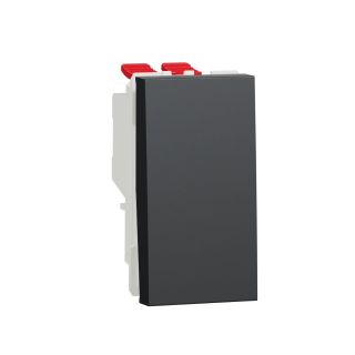 Schneider Electric New Unica NU310554 Intermediate Switch, 10AX, 1 Module, IP4X, Anthracite