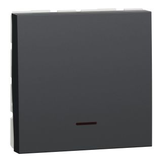 Schneider Electric New Unica NU323254S Air Conditioner Switch, 32A, Illuminated, 2 Modules, Anthracite