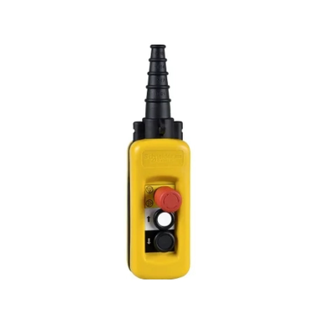 Schneider XACA2713 Harmony XAC Pendant Control Station | 2 Push Buttons, 1 Emergency Stop | Harmony XAC product image